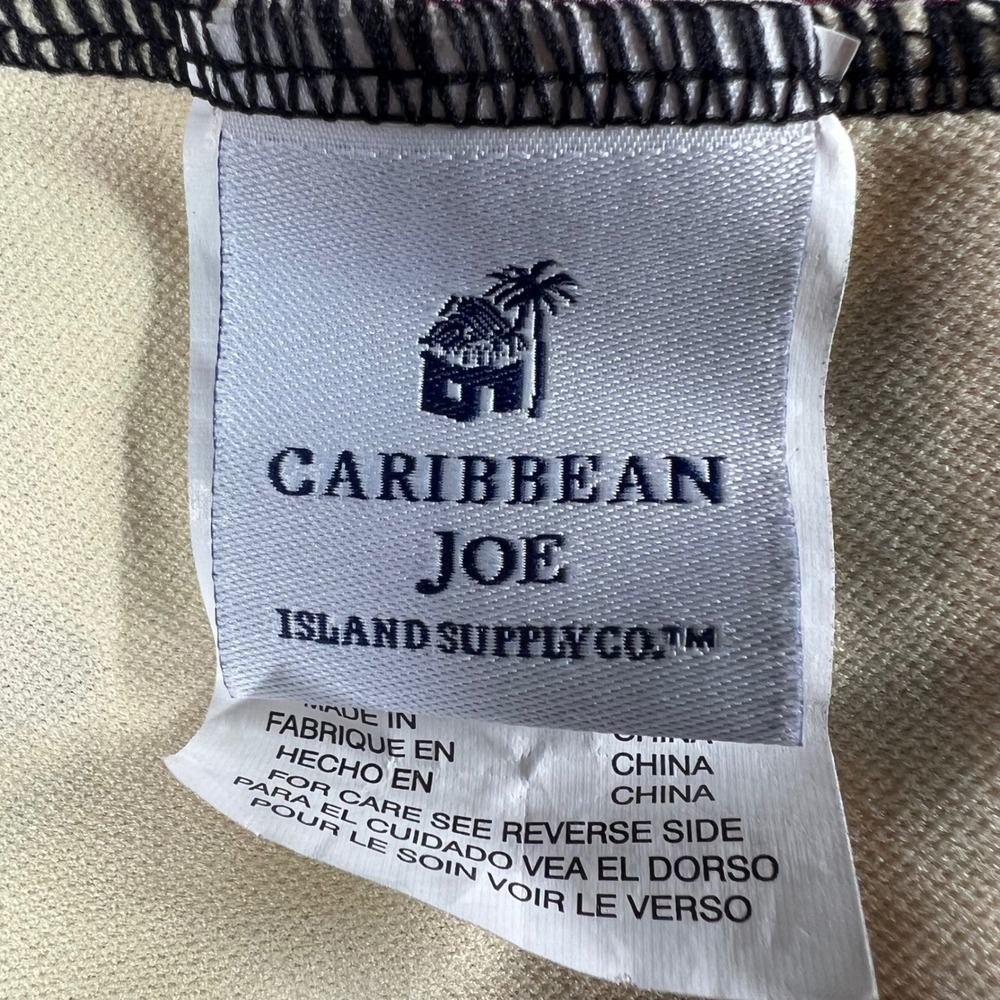 Caribbean Joe Womens Floral Tankini Swim Top Black Multi Tropical 24192T Size 14 - Picture 3 of 8